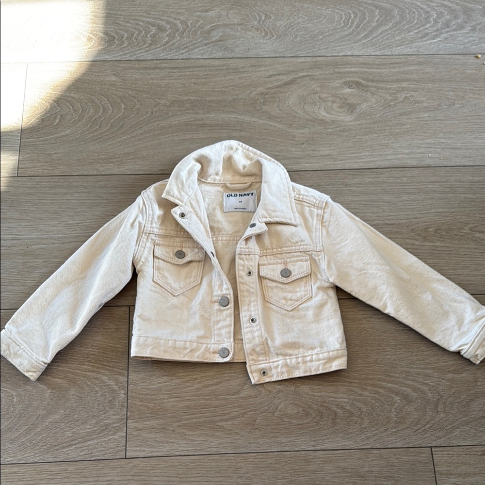 Old Navy Kids Cream Denim Jacket